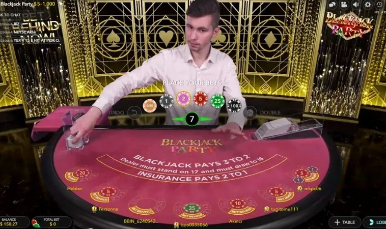 Bàn chơi Blackjack tại Nohu90
